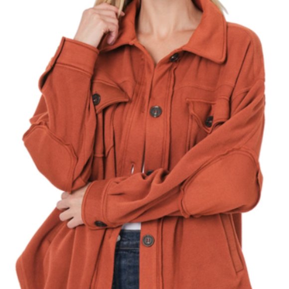 Zenana Outfitters Jackets & Blazers - ZENANA Oversized Fleece Schacket
